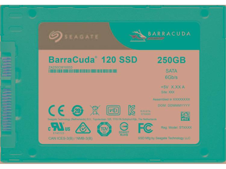 Seagate ZA250CM1A003 SSD harde schijf (2.5 inch) 250 GB BarraCuda Retail SATA III