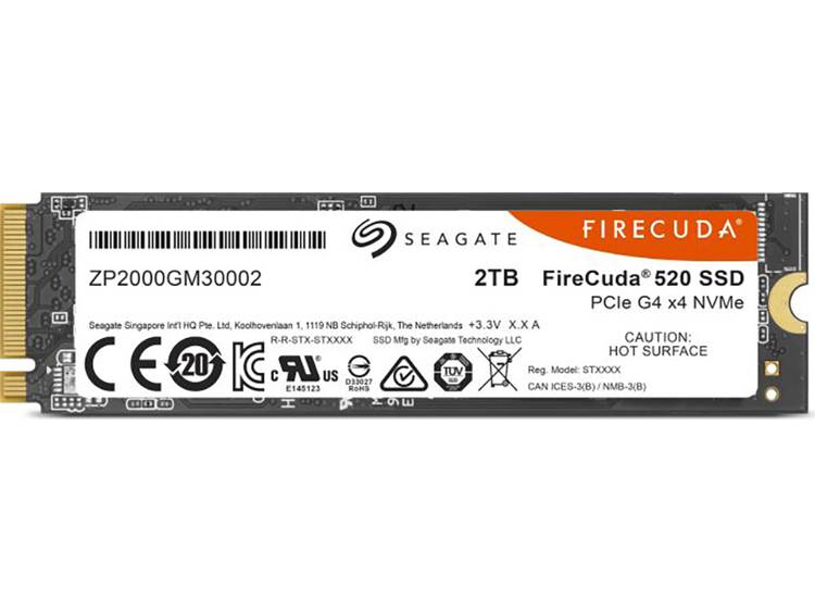 Seagate ZP2000GM3A002 SATA M.2 SSD 2280 harde schijf 2 TB FireCuda Retail