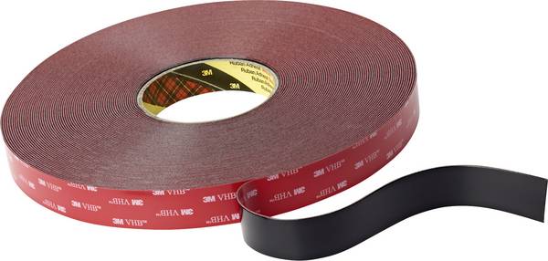 3M  5925F/1933 Dubbelzijdige tape  Zwart (l x b) 33 m x 19 mm 1 stuk(s)