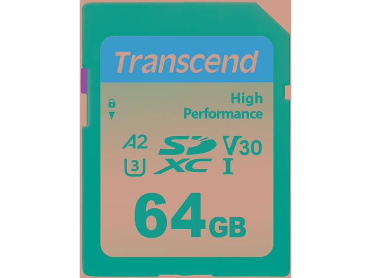 Transcend 330S SDXC-kaart 64 GB Class 10, UHS-I, UHS-Class 3 A2-vermogensstandaard