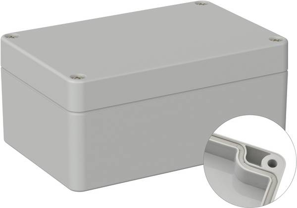 TRU COMPONENTS  TC-9065452 Outdoorbehuizing 120 x 80 x 55  Polycarbonaat  Grijs-wit (RAL 7035) 1 stuk(s)