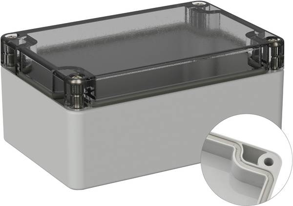 TRU COMPONENTS  TC-9065456 Outdoorbehuizing 120 x 80 x 55  Polycarbonaat  Grijs-wit (RAL 7035) 1 stuk(s)