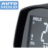 'Auto Hold'-symbool en display op een voertuigconsole, geeft geactiveerd houdstysteem aan.