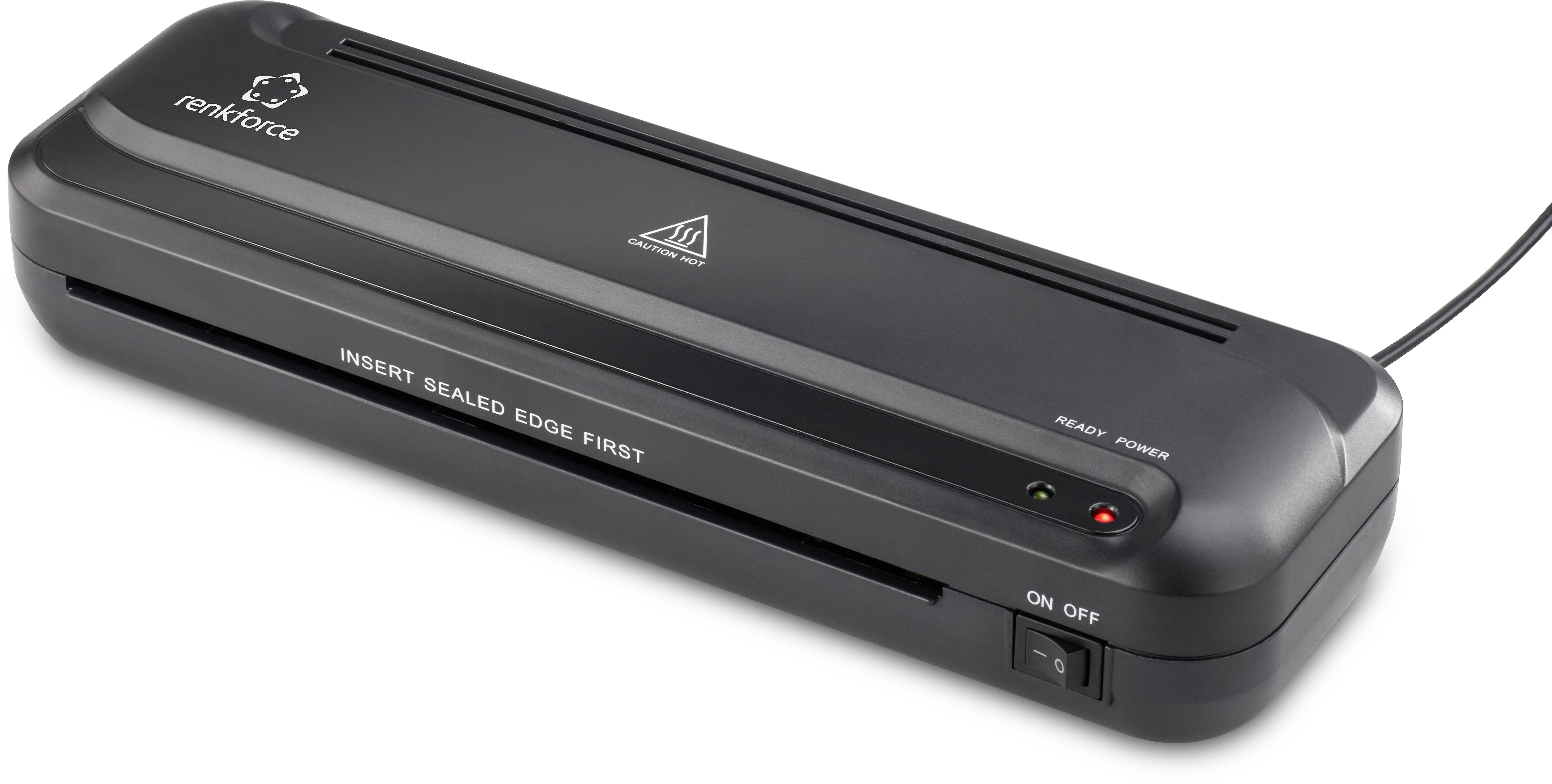 Renkforce Laminator RF-LAM-100 RF-4533106 DIN A4, visitkort, DIN A8, DIN A7, DIN A6, DIN A5