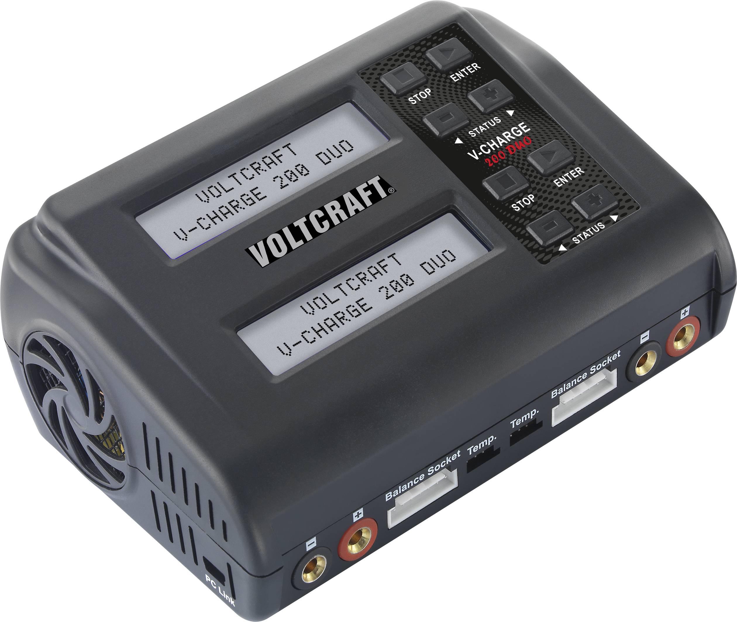 VOLTCRAFT V-Charge 200 Duo Modelbouwoplader 10 A Li-ion, LiFePO, LiHV, Li-poly Ontlaadfunctie, Temperatuurbewaking-1