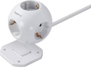 Conrad Sygonix SY-4535062 Stekkerdooskubus Wit Randaarde stekker 1 stuk(s) aanbieding