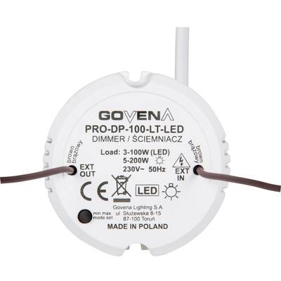Govena PRO-DP-100-LT-LED dimmer voor lampen: LED-lamp, Halogeenlamp, Gloeilamp, Spaarlamp, ? Conrad Electronic