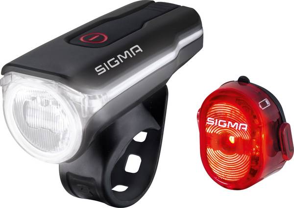 Sigma AURA 60 / Nugget Set Koplamp LED werkt op een accu Zwart