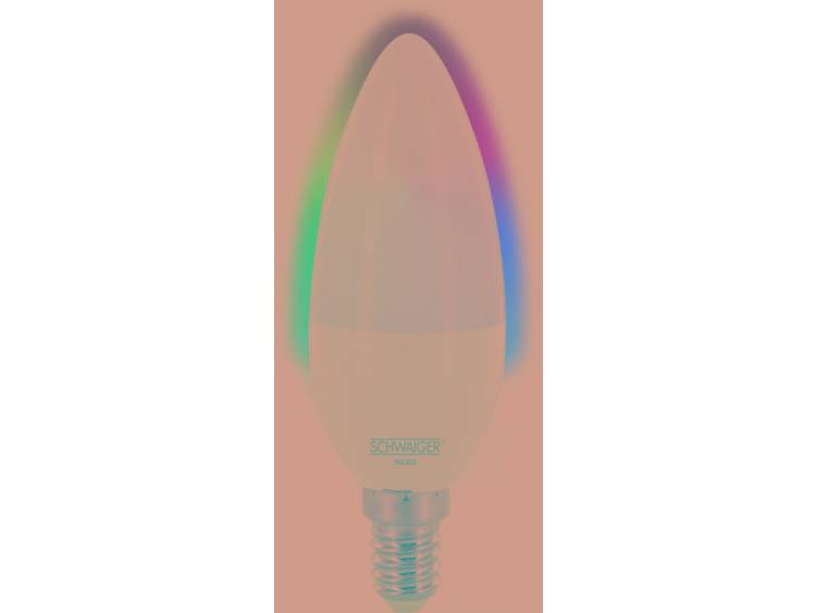 Schwaiger LED Energielabel A+ (A++ E) E14 Kaars 6 W = 50 W RGB (Ã x l) 38 mm x 110 mm 1 stuk(s)