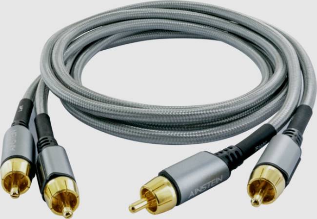 Schwaiger AIAU6025 413 Cinch Audio Aansluitkabel [2x Cinch-stekker - 2x Cinch-stekker] 2.50 m Space grijs Vergulde steek-3