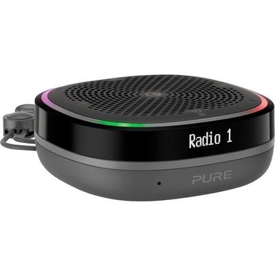 Pure StreamR Splash Slimme luidspreker FM radio, Waterafstotend, Outdoor, AUX Zwart