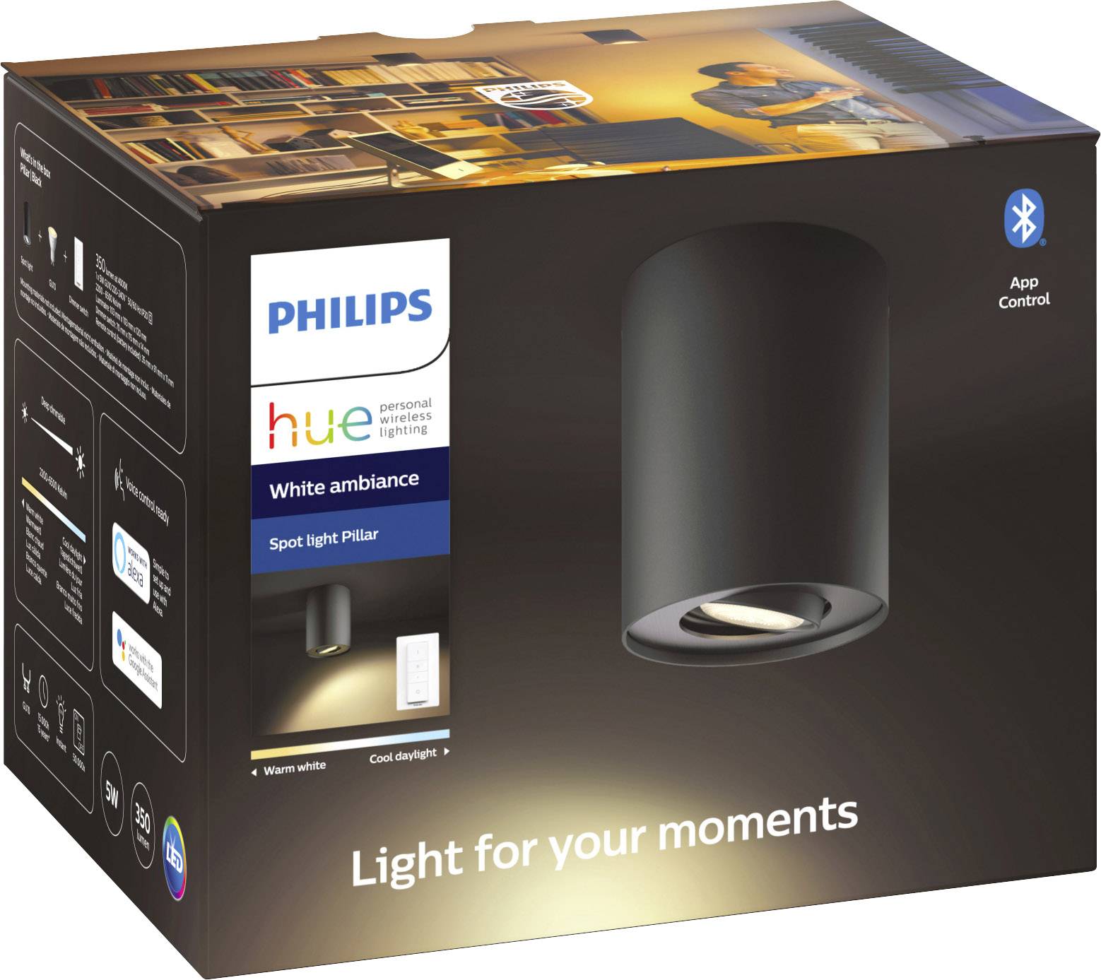 Philips LED LED-plafond- en wandlamp 5633030P6 Pillar GU10 5 W Warmwit, Neutraalwit, Daglichtwit-6