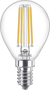 Philips LED 76229200 LED-lamp Energielabel E (A - G) E14 Kogel 6.5 W = 60 W Warmwit (Ø x l) 4.5 cm x 8 cm  1 stuk(s)