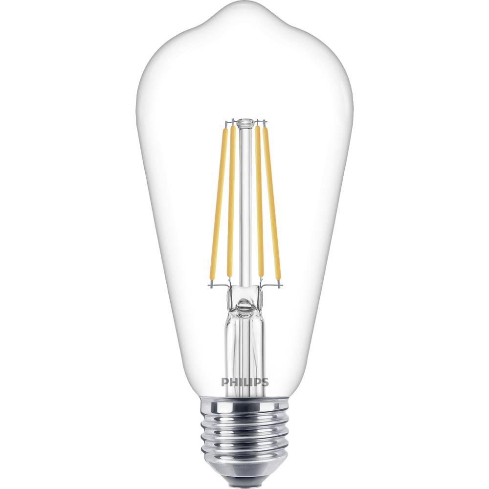 Philips Lighting 76305300 LED-lamp Energielabel E (A - G) E27 Speciale vorm 7 W = 60 W Warmwit (Ø x l) 6.4 cm x 14 cm 1 stuk(s)