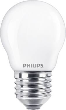 Philips LED 76285800 LED-lamp Energielabel E (A - G) E27 Kogel 6.5 W = 60 W Warmwit (Ø x l) 4.5 cm x 7.8 cm  1 stuk(s)