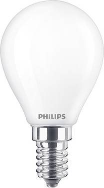 Philips LED 76341100 LED-lamp Energielabel E (A - G) E14 Kogel 2.2 W = 25 W Warmwit (Ø x h) 4.5 cm x 8.2 cm  1 stuk(s)