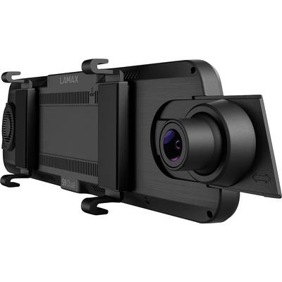 Lamax S9 Dual Achteruitrijcamera, Dashcam met GPS Kijkhoek horizontaal (max.): 150 °   Accu, Botswaarschuwing, Display, 