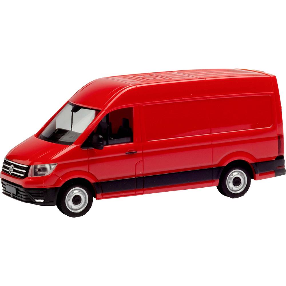 Herpa 092982-002 H0 Vrachtwagen Volkswagen (VW) Crafter 2016 bestelwagen met hoog dak, rood