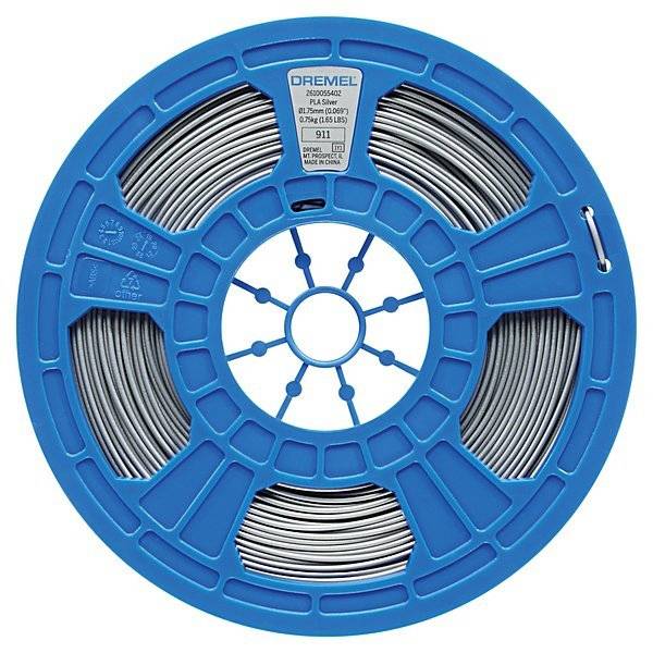 Dremel 2615PL10JA DR 3D PLA Filament D50 silber RFID Filament PLA kunststof 1.75 mm Zilver 750 g-3