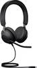 Jabra Evolve2 40, USB-C MS Stereo On Ear headset Kabel Stereo Zwart Microfoon uitschakelbaar (mute) Telefoon