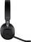 Zwart 'Jabra' headset met microfoonarm en gewatteerde oorkussen, ideaal voor communicatie en audio-weergave.