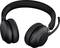 Zwart draadloos headset met microfoonarm, geschikt voor telefoongesprekken en muziek luisteren.