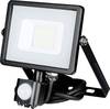 V-TAC VT-20-S-B Draaibare LED Schijnwerpers met PIR Sensor - Samsung - IP65 - Zwart - 20W - 1600