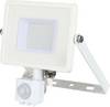 V-TAC VT-30-S-W Draaibare LED Schijnwerpers met PIR Sensor - Samsung - IP65 - Wit - 30W - 2400