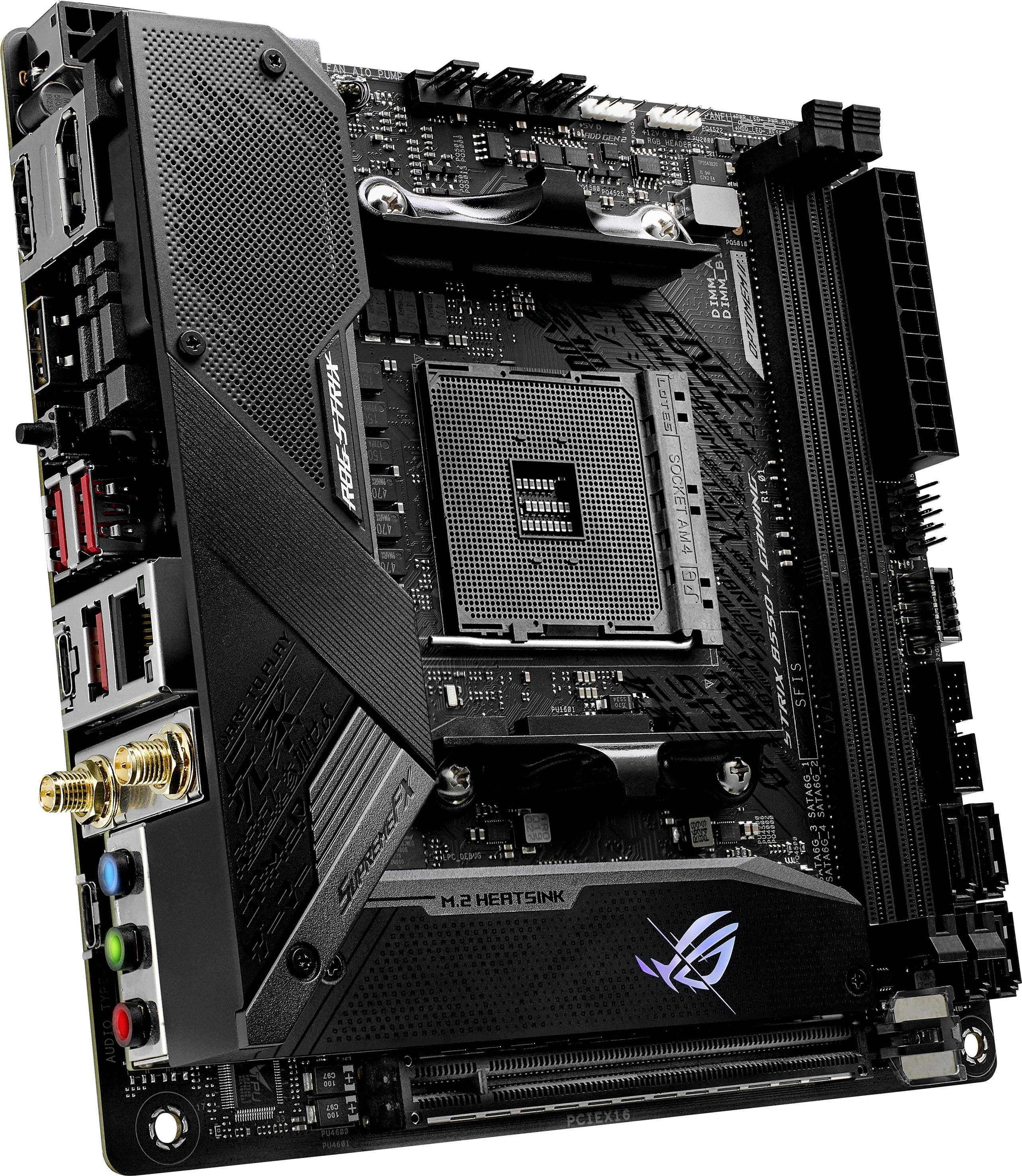 Asus ROG STRIX B550-I GAMING Moederbord Socket AMD AM4 Vormfactor Mini-ITX Moederbord chipset AMD® B550-1