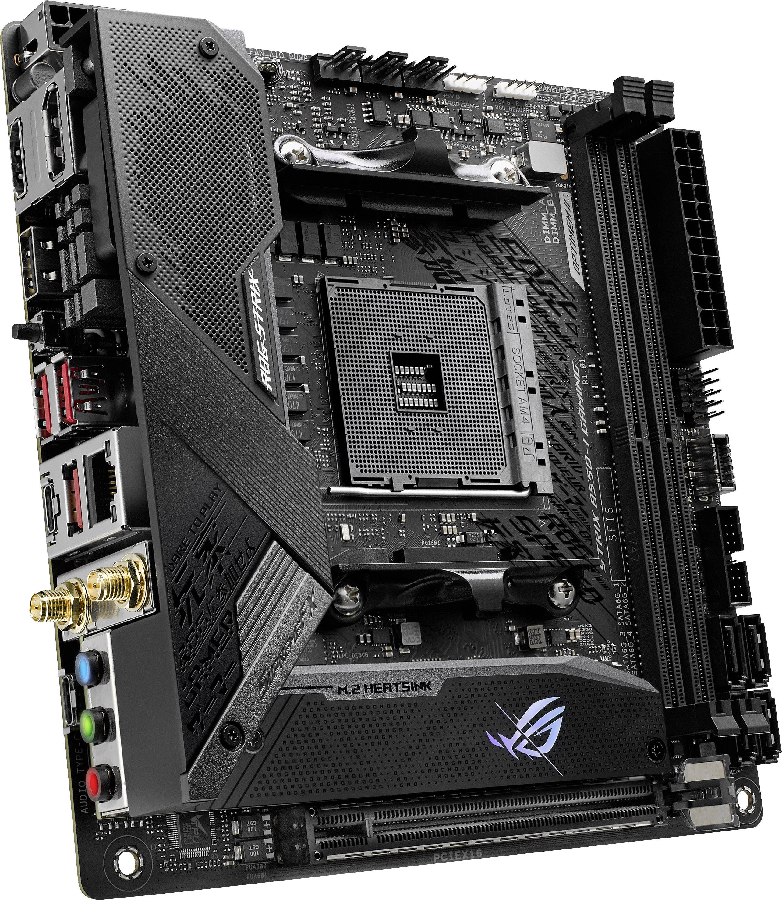 Asus ROG STRIX B550-I GAMING Moederbord Socket AMD AM4 Vormfactor Mini-ITX Moederbord chipset AMD® B550-7