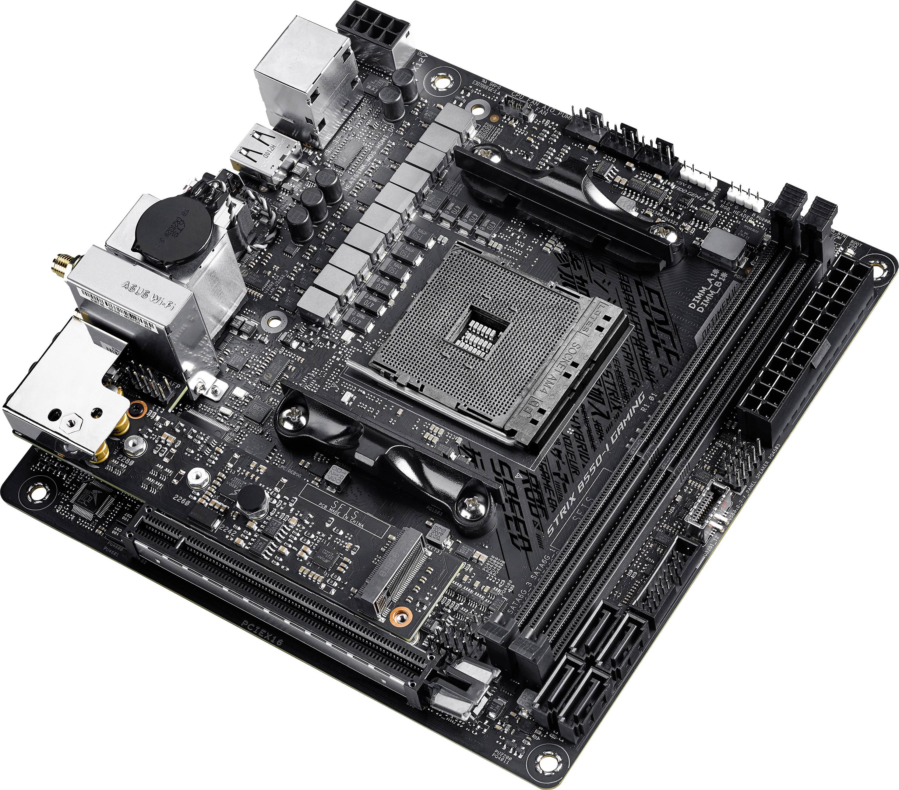 Asus ROG STRIX B550-I GAMING Moederbord Socket AMD AM4 Vormfactor Mini-ITX Moederbord chipset AMD® B550-13