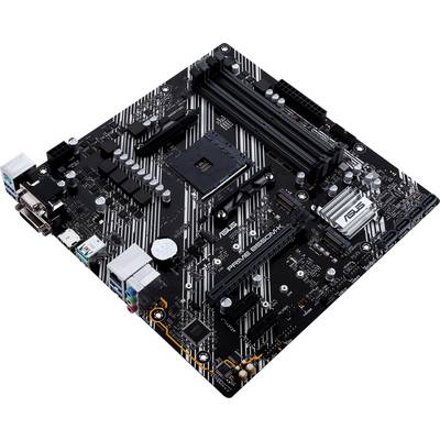 ASUS PRIME B550M-K Moederbord met meerdere sleuven en aansluitingen, geschikt voor computer-builds en -upgrades.