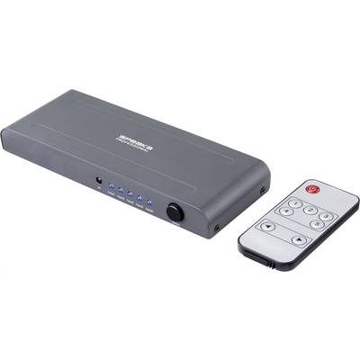 SpeaKa Professional SP-HSW-250 5 poorten HDMI-switch UHD 4K @ 60 Hz