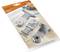 Package with three STARLOCK E-Cut Combo Wood saw blades for wood. Contains information about size and application, presented on a wooden background.