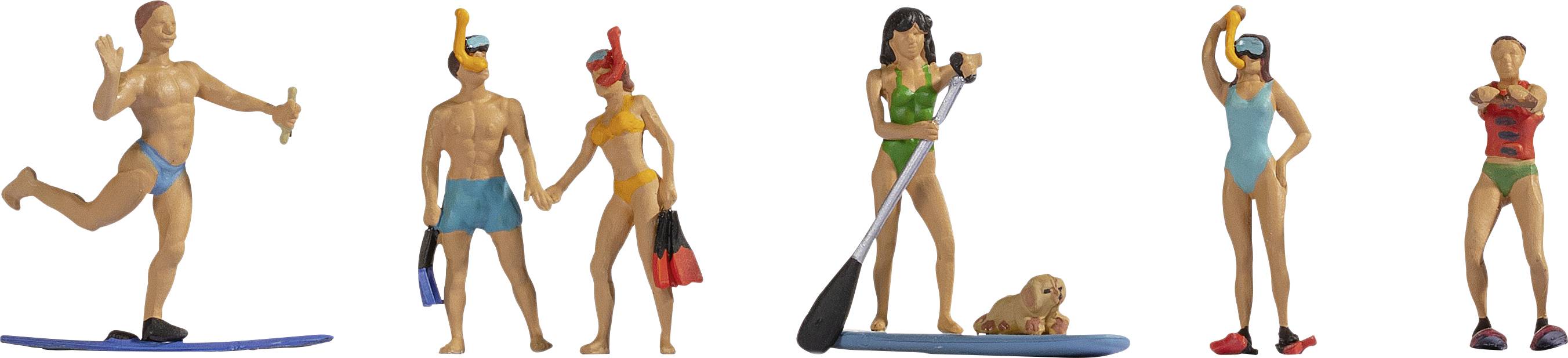 NOCH 0015854 H0 Watersporters figuren Geverfd, Staand