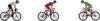 NOCH 0015897 H0 Wielrenners figuren Handbeschilderd, Staand