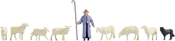 NOCH 0036748 N Schapen en herder figuren Geverfd, Staand