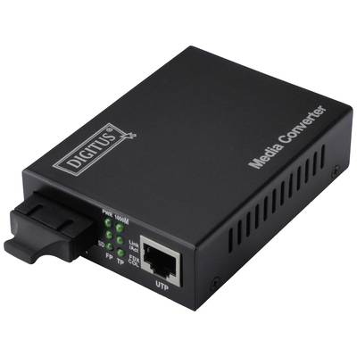 Digitus DN-82121-1_040 Mediaconverter 1x SC, LAN, LAN 10/100 MBit/s, LAN 10/100/1000 MBit/s, SC Duplex 10 / 100 / 1000 M-0