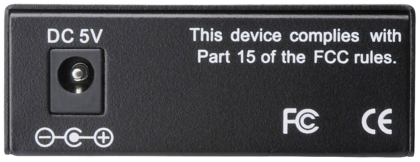 Digitus DN-82121-1_040 Mediaconverter 1x SC, LAN, LAN 10/100 MBit/s, LAN 10/100/1000 MBit/s, SC Duplex 10 / 100 / 1000 M-1