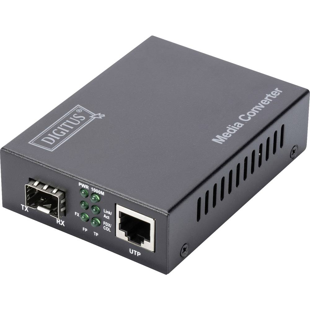Digitus DN-82211 1 SFP, GBIC, LAN, LAN 10/100/1000 MBit/s, SFP Mediaconverter 1 / 10 GBit/s