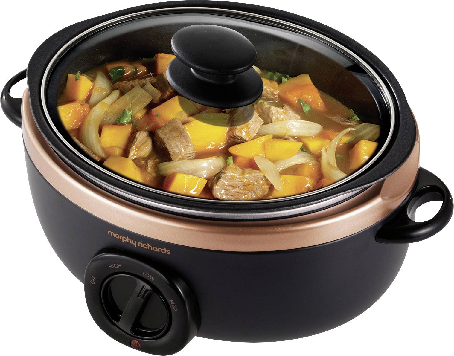 Morphy Richards Sear&Stew 3.5L Slow Cooker Zwart, Rose gold Conrad.nl