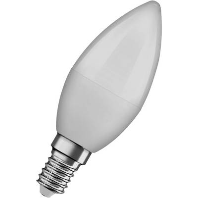 Energiebesparende LED-kaarslamp met E14-fitting, geschikt voor lampen en kroonluchters. Wit, energiezuinig en duurzaam.