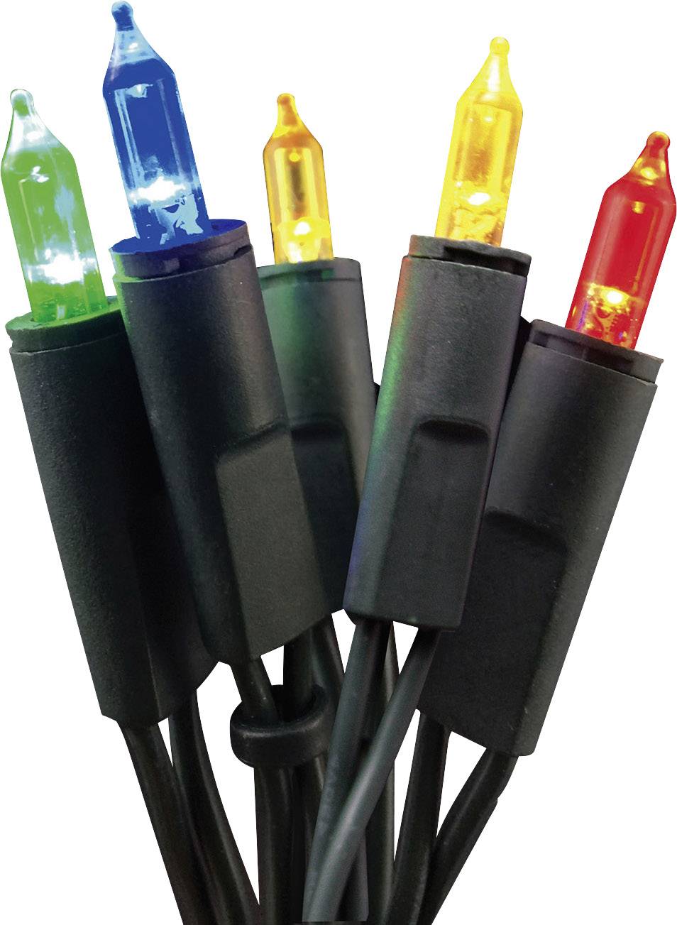 Hellum 577686 Lichtketting met batterijen Binnen werkt op het lichtnet Aantal lampen 35 LED Meerkleurig Verlichte lengte: 5.1 m