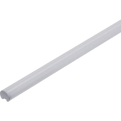 Een lange, cilindrische LED-lichtbalk met een wit behuizing. Ideaal voor gelijkmatige verlichting in binnenruimtes.