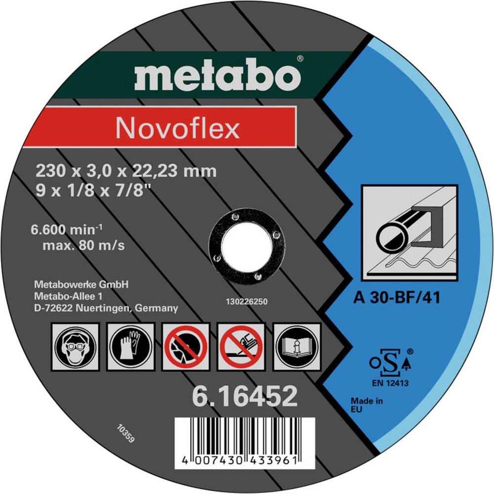 Metabo 616450000 Doorslijpschijf recht 22.23 mm 25 stuk(s)
