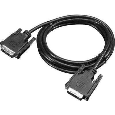 Lenovo 0B47071 DVI-kabel DVI Aansluitkabel DVI-D 18+1-polige stekker, DVI-D 18+1-polige stekker 2.00 m Zwart-0