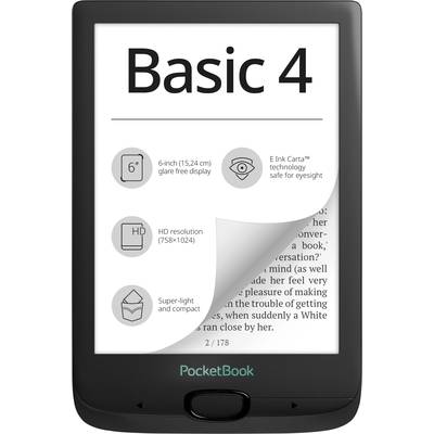 PocketBook Basic 4 eBook-reader 15.2 cm (6 inch) Zwart
