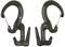 Twee zwarte karabiners met opschriften. Eén toont 'Figure 9 Carabiner', de andere '50lbs 22.5kg'. Geschikt voor eenvoudige bevestigingen.
