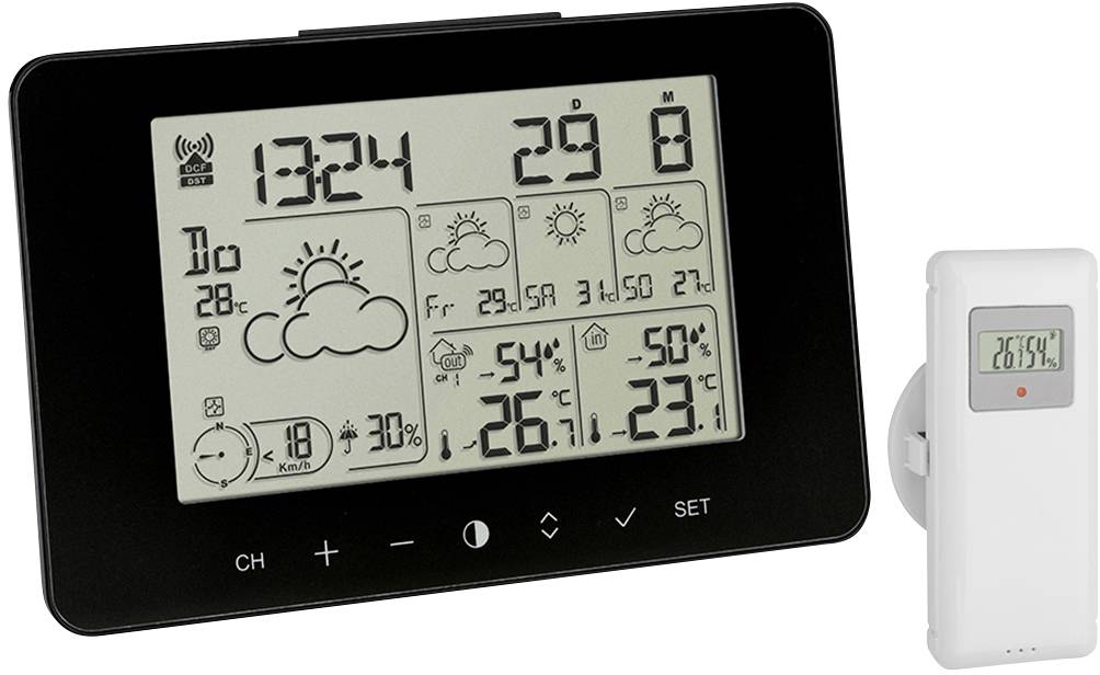 Conrad-TFA Dostmann 35.1156.01 Draadloos weerstation Voorspelling voor 4 dagen-aanbieding Conrad-TFA Dostmann 35.1156.01 Draadloos weerstation Voorspelling voor 4 dagen-aanbieding