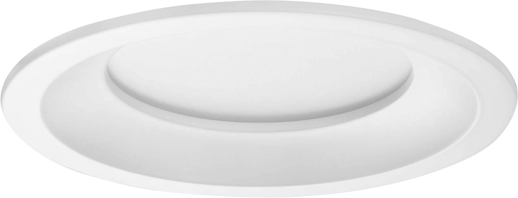 Witte, ronde LED-plafondlamp met een strak design. Perfect voor moderne interieurs.
